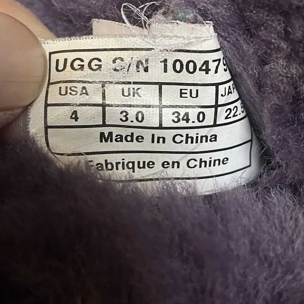 Ugg Australia Bailey Triplet Sherpa‎ Lined Button Boots Brown Sz 4 US 34 EU